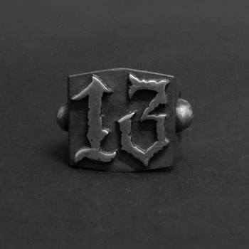 EYHIMD Vintage Heren 13 Brief Ring Mode 316L Roestvrij Stalen Ringen voor Vrouwen Mannen Biker Punk Partij Sieraden Man Bijoux