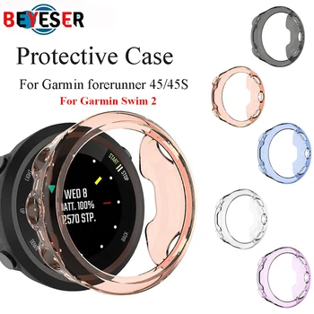 Gevallen voor Garmin Forerunner 45/45S Smartwatch het Beschermende Geval van TPU voor Garmin Swim 2 Bescherming Shell horloge Accessoires
