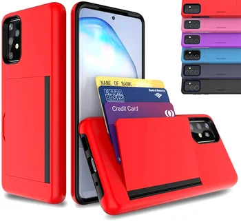 Wallet is een 3-Kaart Slot Credit Card Houder Case voor Samsung Galaxy A52 A52S EEN 52S 5G A72 Een 52 S22 Ultra Plus S21 S20 FE A12 Cover