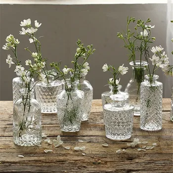 Transparante Glazen Vaas voor Plant Nordic Eenvoudige Glazen Vazen Creatieve Hydrocultuur Terrarium Tabel Decoratieve Bloem Pot