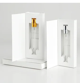 50pcs/veel 3ml 5ml 10ml Lege fles van het parfum Aanpasbare kartonnen Dozen Met Verstuiver Lege Parfum Verpakking Aangepaste Logo voor gift