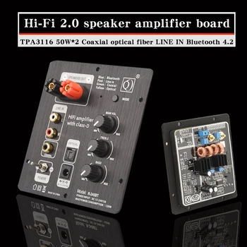 HIFIDIY LIVE 2.0 Luidspreker Versterker Board Audio TPA3116 50W*2 POWER-Uitvoer Coaxiale / optische vezel LIJN IN de Bluetooth-4.2
