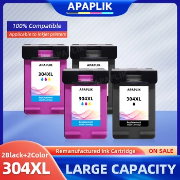 APAPLIK 2stel Inkt Cartridge Vervangen Voor HP304 XL 304XL Inkt Cartridge Voor HP Envy 5000 5010 5012 5014 5020 5030 5032 5034 5052