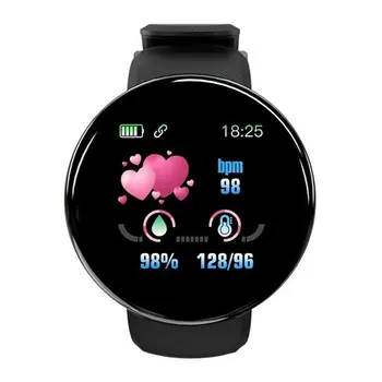 D18 Smart Watch Ronde Smartwatch Vrouwen Horloge Waterdicht Sport Tracker WhatsApp Voor Android Voor Ios-Horloge