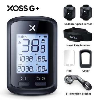 XOSS G+ GPS fietscomputer Draadloos Fiets Snelheidsmeter Road Bike MTB Waterdichte Bluetooth ANT+ Snelheid Cadans Fiets Computer