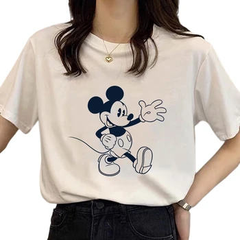 Vintage Disney Cartoon Dames Tees Mickey Mouse Harajuku t-shirts Mode Vrouw Blouses Zomer Mannen Tops Goth-Shirt met Korte Mouwen
