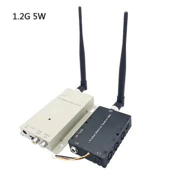 1.2 g 5W 1.2 Ghz 5000mW Draadloze AV Audio Video Zender Met 1,2 G-Ontvanger High Gain Antenne Lange Reeks Transmittion