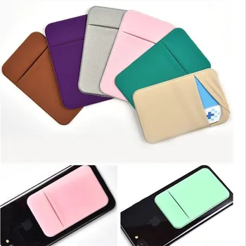 1PC Fashion Elastische Mobiele Telefoon-Kaart Houder Mobiele Telefoon Wallet Case Krediet-ID-Kaart Houder Zelfklevende Sticker Zak