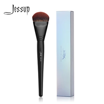 Jessup Foundation Brush,Gladde Gebogen, Veganistisch Grote Face Brush Make-up voor het Mengen van Vloeibare, Crème MUL02