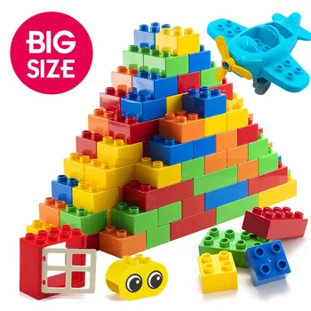Groot Formaat Bakstenen Speelgoed Voor Baby Creatieve DIY bouwstenen Educatief Speelgoed Kinderen Cadeau Bulk Grote Baksteen Compatibel Met Alle merken