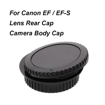 Voor Canon EOS EF / EF-S Lens Rear Cap / Camera Body Kap Kunststof Zwart Lens Cap Cover Set No Logo