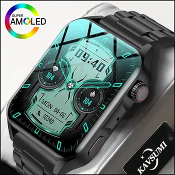 2023 Nieuwe NFC Smart Watch Mannen AMOLED HD-Scherm Altijd De Tijd op het Display Bluetooth Bellen met IP68 Waterdichte SmartWatch Vrouwen Voor Huawei