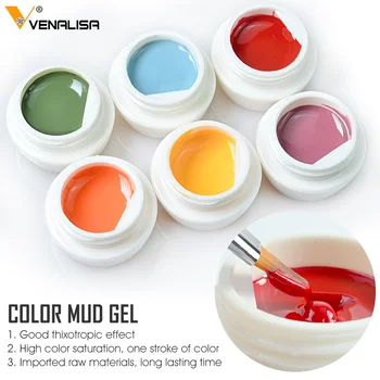 VENALISA Nieuw Schilderij Gel Meer Thicky 60 Kleur Modder-Gel Voor Nail Art Ontwerp Manicure UV-Gel Soak Off Email Gel Polish Lak