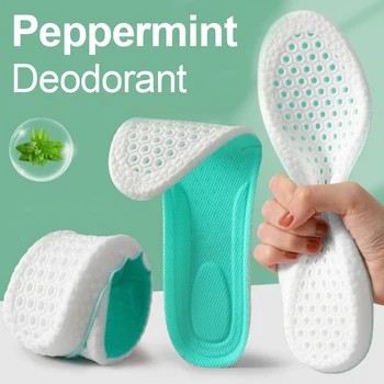 Mint Deodorant Sport Zolen Voor Mannen, Vrouwen Honingraat Schok Absorptie Ademend Zweet-absorberende Schoen Pads Uitvoeren Kussen Binnenzool