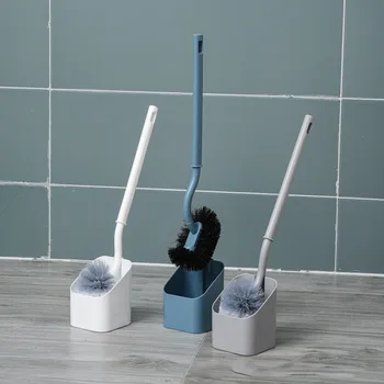 Wc-Borstel met sneldrogend Houder Zachte Borstelharen WC-Reiniger Scrubber Plastic Staande Rek Badkamer Schoonmaken Product