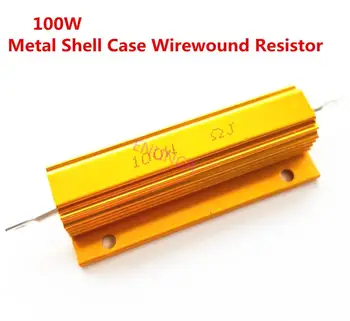 De volledige waarde van Aluminium 100W Power Metal Shell Case Draadgewonden Weerstand 0.01 - 100K 0.025 1 2 100 150 200 0.05 0.11 300 500 2K ohm