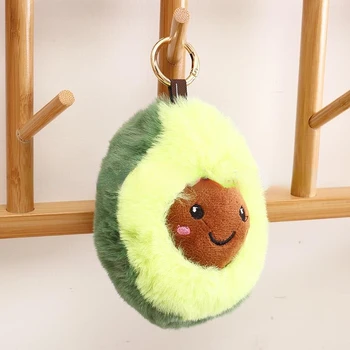 Fashion Cute Avocado Geladen Dode Konijn Pluche Hanger Student Tas Decoratie Paar Sleutelhanger Accessoires