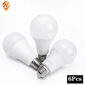 6pcs/veel LED E14 LED Lamp E27 LED Lamp 220V 230V 240V 3W 6W 9W 12W 15W 18W 20W 24W Lampada LED-spot Tafel Lamp Licht Lampen