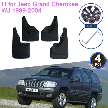 Spatbord voor Jeep Grand Cherokee WJ 1999-2004 Accessoires 2000 2001 2002 2003 Mudflap Spatborden Splash Bewakers voor Achter Wielen, 4x