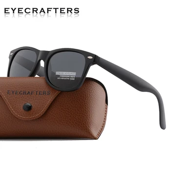 Eyecrafters Fashion Classic Vintage Mens Womens Gepolariseerde Zonnebril UV400 Rijden Gespiegeld Vierkante Retro Zonnebril Brillen 2140