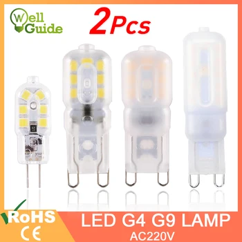 2 stuks LED G4 G9 Lamp 3W 5W Mini LED-Lamp AC 220V Spotlight SMD2835 Kroonluchter Verlichting van Hoge Kwaliteit te Vervangen Halogeen Lampen