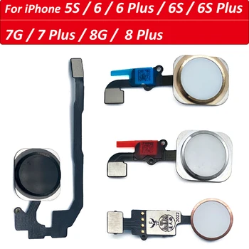 NIEUWE Home Button Flex Kabel Voor de iPhone 5S 6 6S 7 8 Plus Return Toets Back-Toets Terug-No Touch ID Vingerafdruk Functie Vervanging