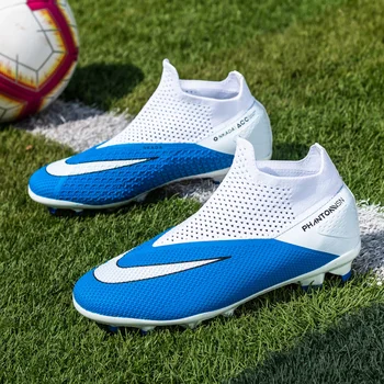 2022 Nieuwe voetbalschoenen voetbalschoenen Hoge Kwaliteit, Comfortabel Licht anti-slip slijtvast Kunstgras Lace-up Casual Enkel