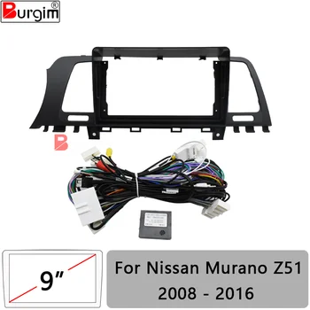 Auto Radio Boeiboorden Frame Voor Nissan Murano-Z51 2008-2016 9 inch Stereo-Paneel van de Bedrading Power Cable Adapter Mount Kit Canbus