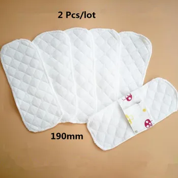 2Pcs Herbruikbare Menstruele Pads voor Vrouwelijke Hygiëne Pad Dun maandverband Servet Wasbare Zachte maandverband inlegkruisjes Vrouwen 19cm