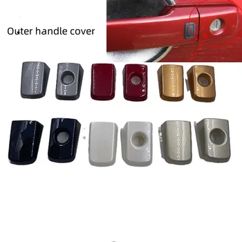 Voor NISSAN 2008-2015 QASHQAI Buitenkant deurkruk Trim-Cover Buitenste Handgreep Deksel Lock Cilinder Deksel Sleutel Gat te Dekken