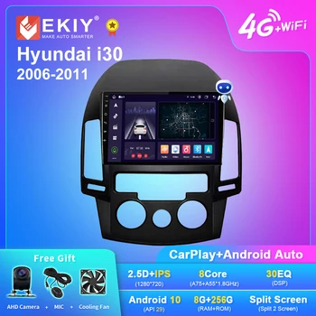 EKIY X7 Android-10 Carplay DSP Autoradio Voor de Hyundai i30 2006-2011 10 Android Multimedia -, Navigatie GPS Geen 2din DVD-Speler HU