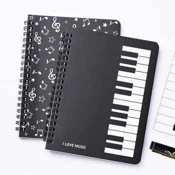 Music Notebook Spoel Opmerking Boek B6 Briefpapier Oefening Boeken Toetsenbord Planners Cadeau Piano Toets Werkmap Dagboek Schrijven Office