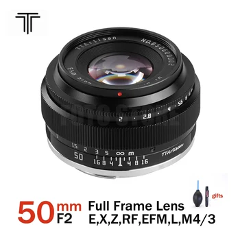 TTArtisan 50mm F2-Full-Frame Lens voor Sony E Fuji X Nikon Z Canon EOS-M RF-L mount Camera ' s MF Vaste Lens