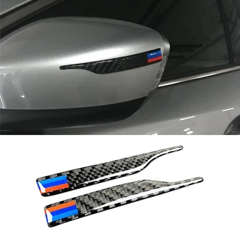 2pcs Carbon Fiber Anti-collision Bumper Sticker Achteruitkijkspiegel Anti-Rub Strips Protector Voor de BMW 1 2 3 gt 4 5 7 Ser X3 X4 X5 X6