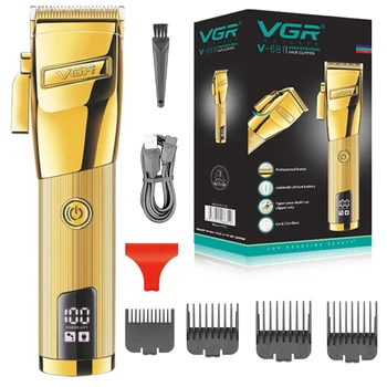 Originele VGR Verstelbare Metalen Tondeuse Voor Mannen Elektrische Baard&Hair Trimmer Oplaadbare Snoer/Snoerloos Kapsel Machine