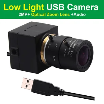 ELP Zoom-USB-Camera-2.8-12 mm Varifocal Handmatig Aanpassen 2MP 1080P lage verlichting Industriële Webcam Camera Voor cameratoezicht